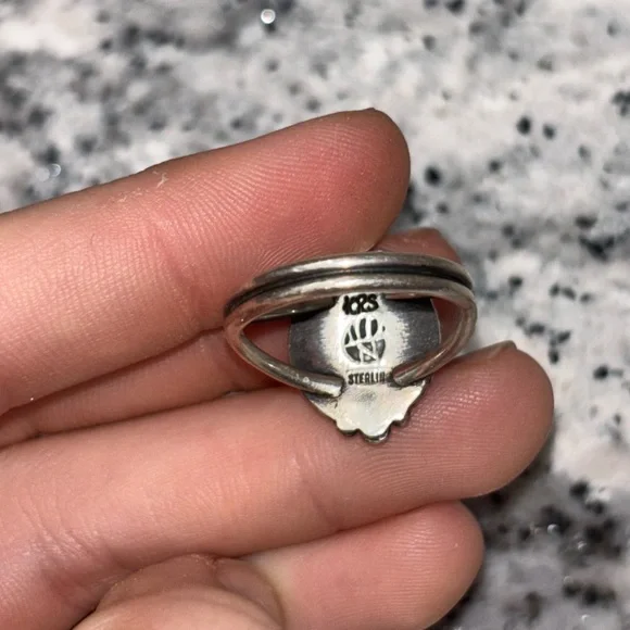 Turquoise Sterling Silver Ring - Picture 6 of 7